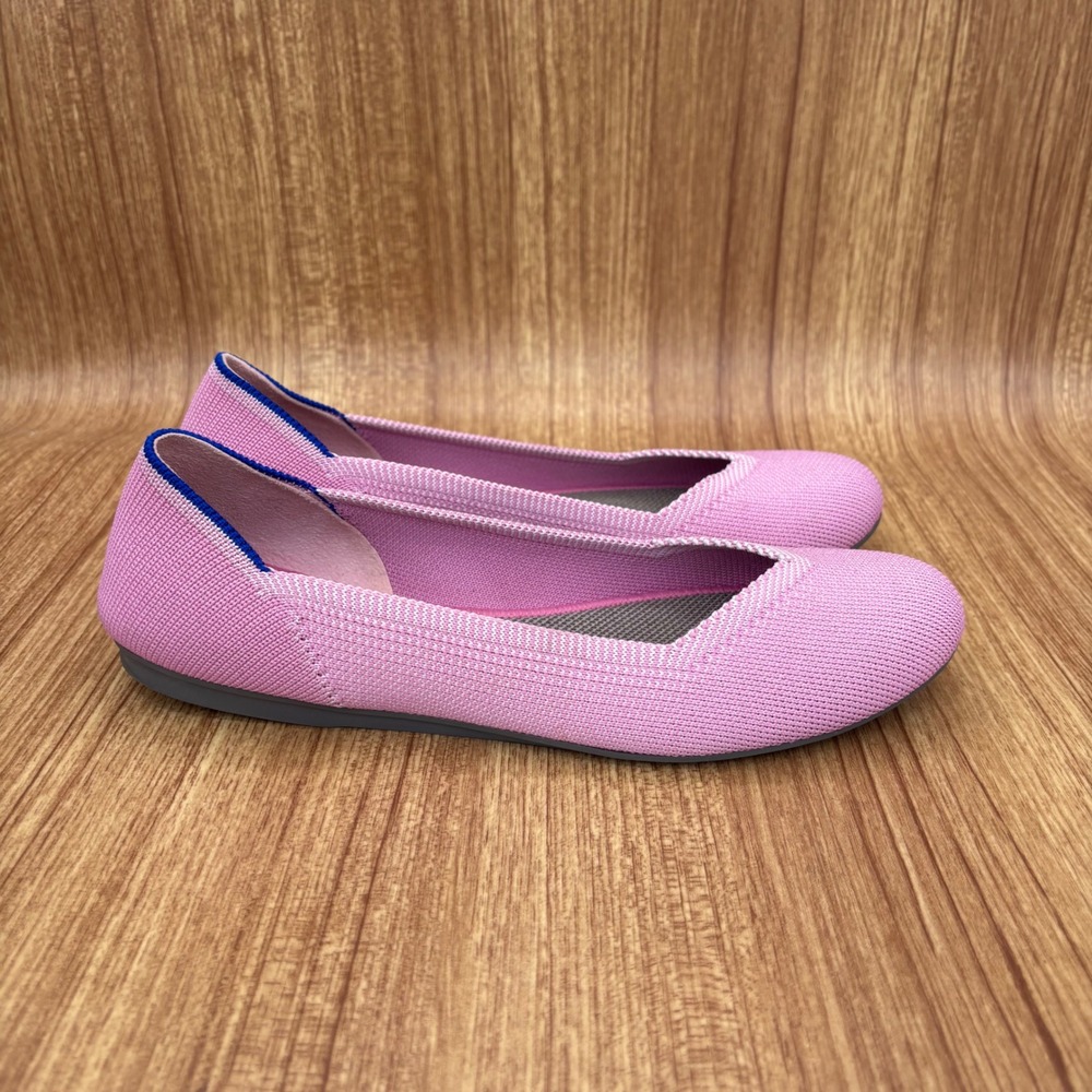 Rothy's The Flat Women 7 Pink Round Toe Sustainable Knit Ballet Flats